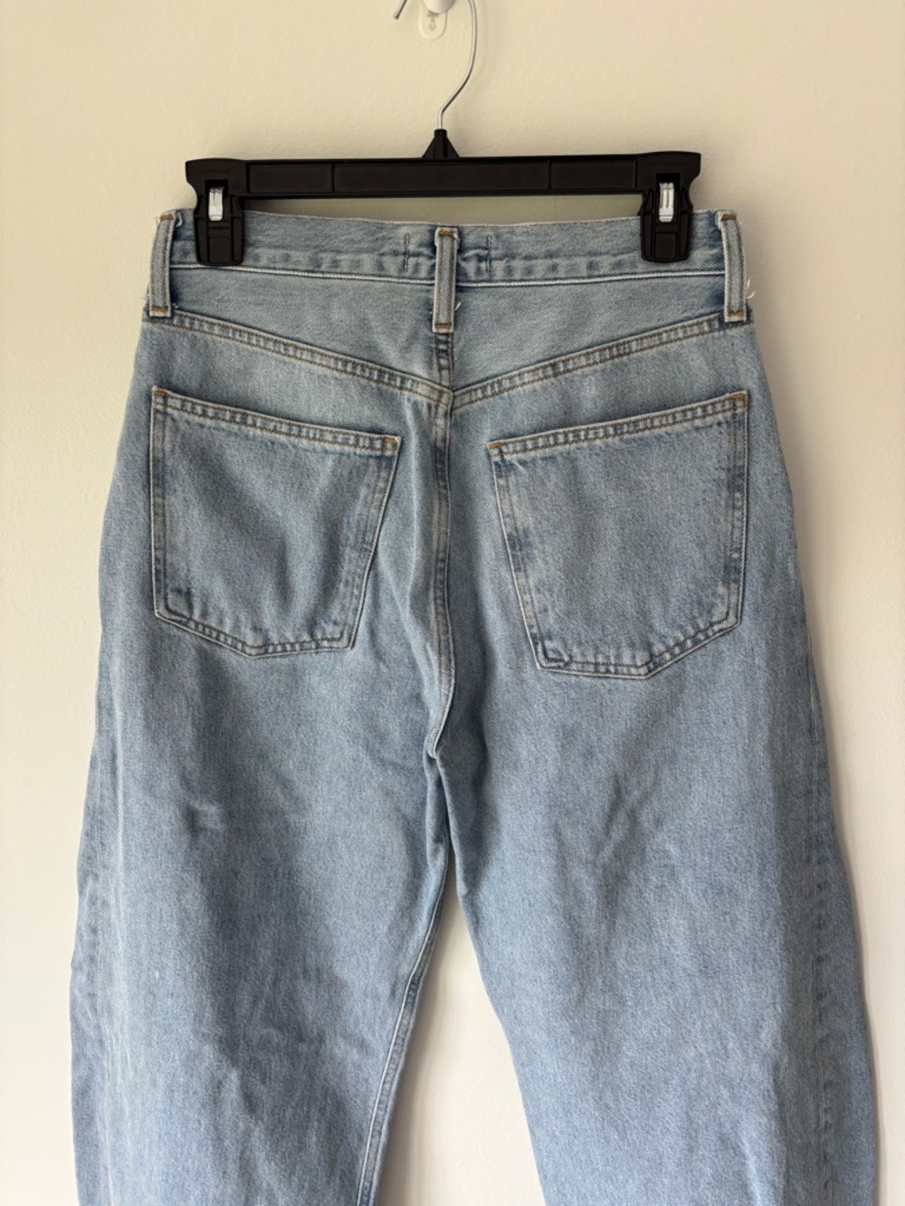 Agolde Light Wash Wide Leg Flare Jeans - Picture 6 of 12